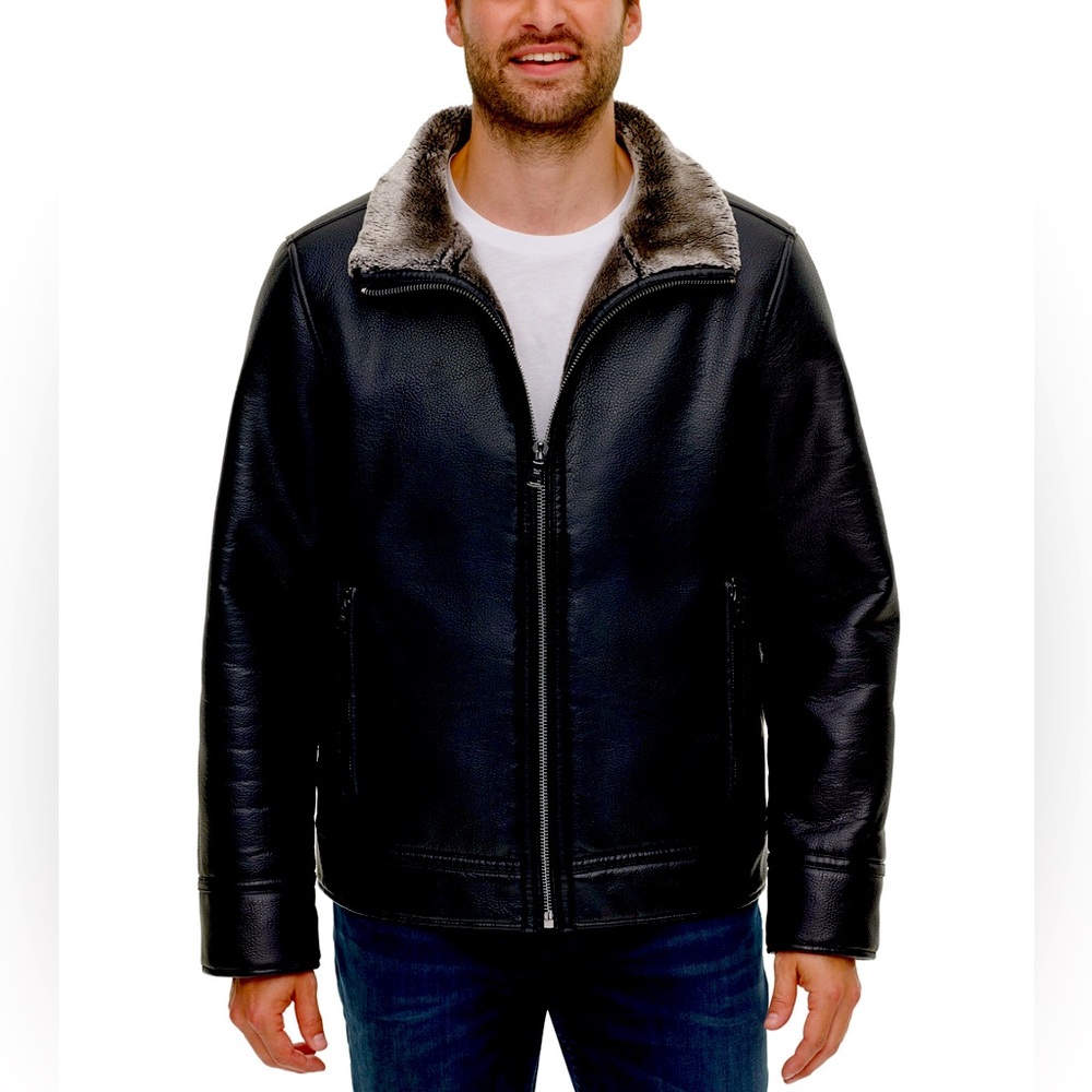 Calvin Klein
Men's Pebble Faux Leather & Faux Fur Lined Jacket